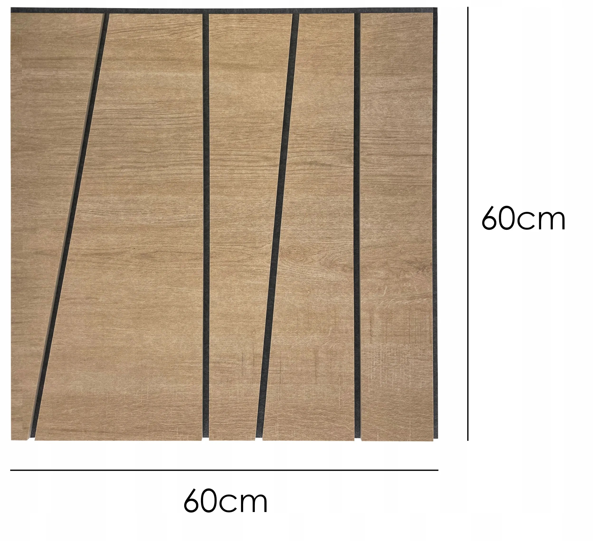 Felt Slatted Acoustic Wall Panels 3 on white background DecorMania EU